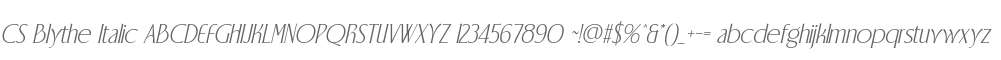 CS Blythe Italic
