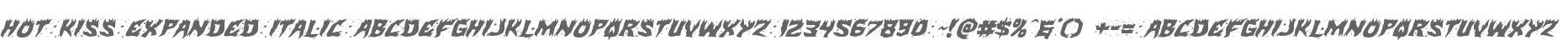 Hot Kiss Expanded Italic