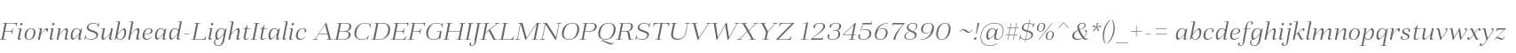 Fiorina Subhead Light