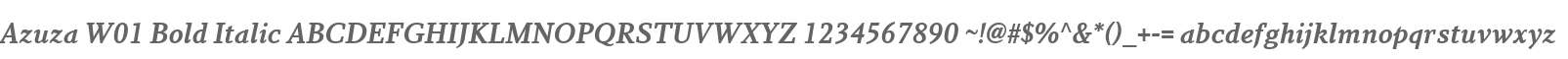 Azuza W01 Bold Italic