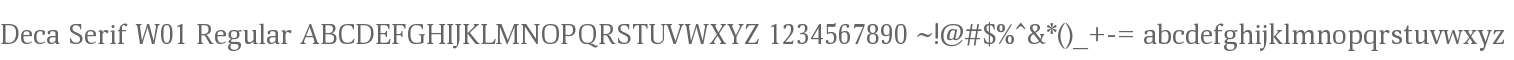 Deca Serif W01 Regular