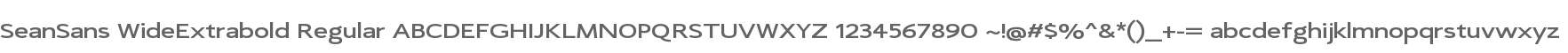 SeanSans WideExtrabold Regular