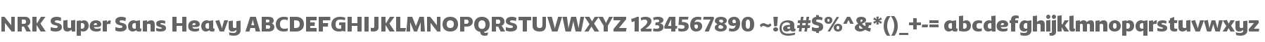 NRK Super Sans Heavy