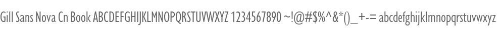 Gill Sans Nova Cn Book