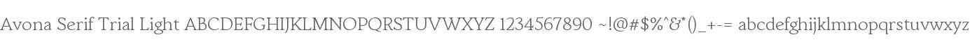 Avona Serif Trial Light