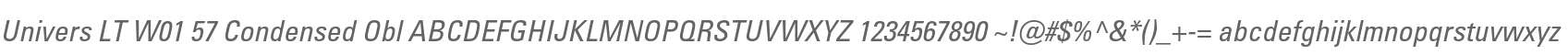Univers LT W01 57 Condensed Obl