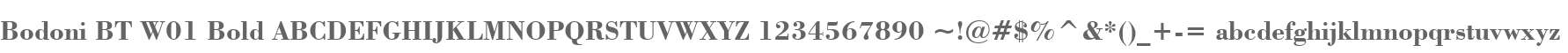 Bodoni BT W01 Bold