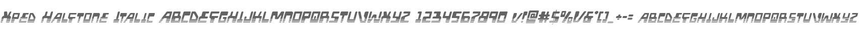 Xped Halftone Italic