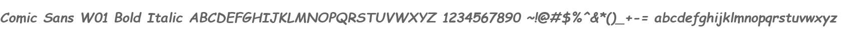 Comic Sans W01 Bold Italic