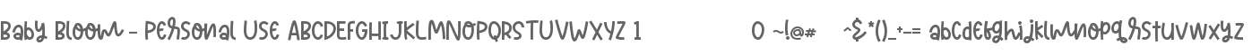 Baby Bloom - Personal Use