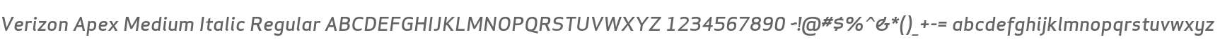 Verizon Apex Medium Italic Regular