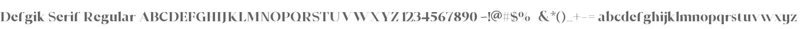 Defgik Serif