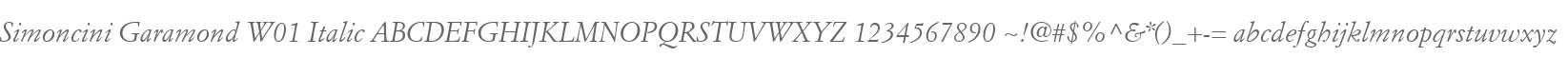 Simoncini Garamond W01 Italic