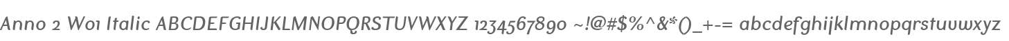 Anno 2 W01 Italic