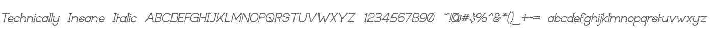 Technically Insane Italic