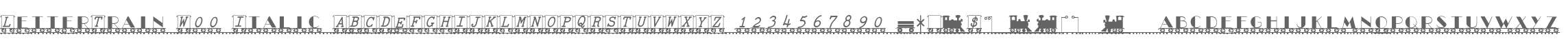LetterTrain W00 Italic