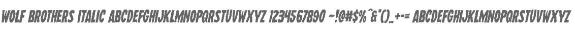 Wolf Brothers Italic