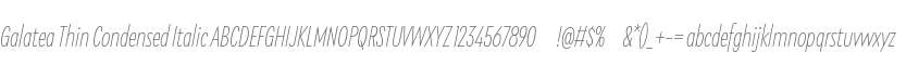 Galatea Thin Condensed Italic