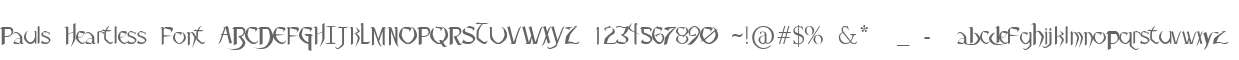 Pauls Heartless Font