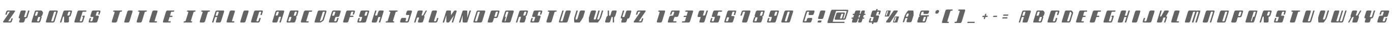Zyborgs Title Italic
