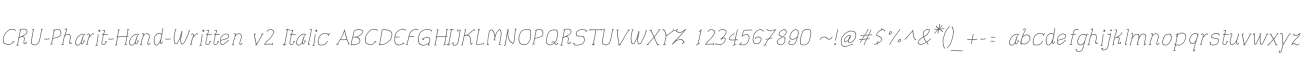 CRU-Pharit-Hand-Written v2 Italic