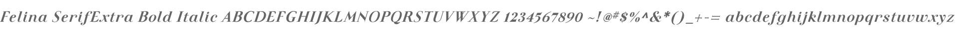 Felina SerifExtra Bold Italic