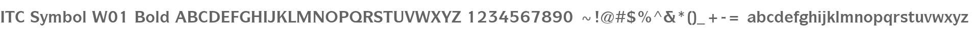 ITC Symbol W01 Bold