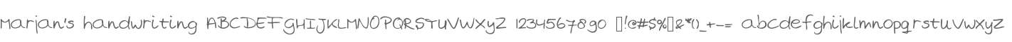 Marjan's handwriting