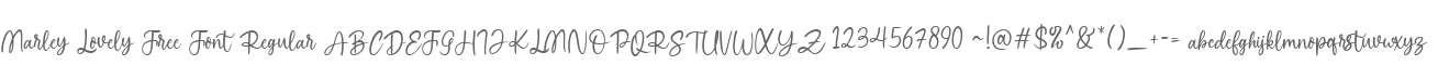 Marley Lovely Free Font Regular