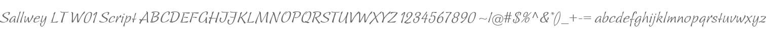 Sallwey LT W01 Script