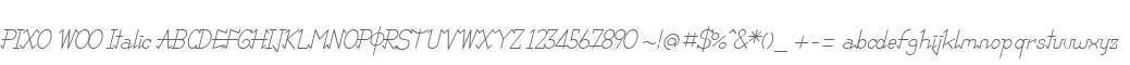 PIXO W00 Italic