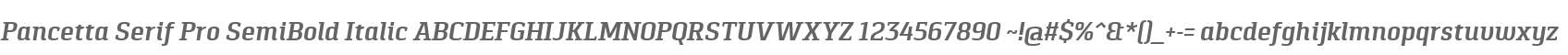 Pancetta Serif Pro SemiBold Italic
