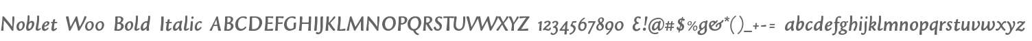 Noblet W00 Bold Italic