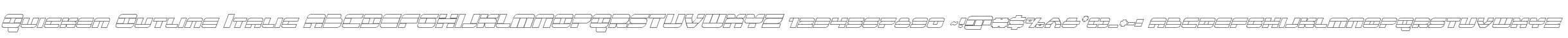 Quicken Outline Italic