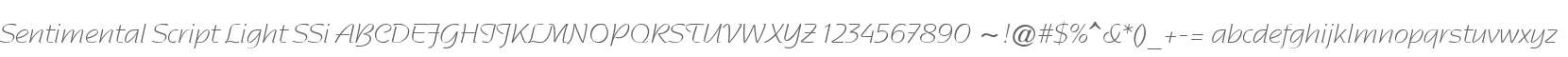 Sentimental Script Light SSi