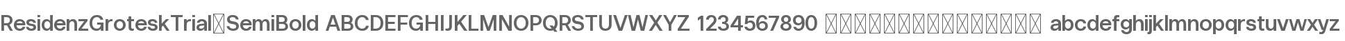 Residenz Grotesk Trial SemBd