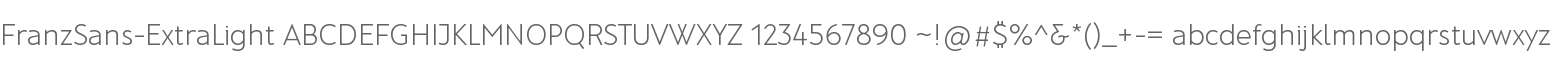 Franz Sans ExtraLight