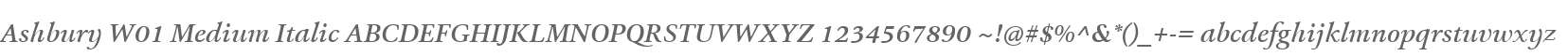 Ashbury W01 Medium Italic