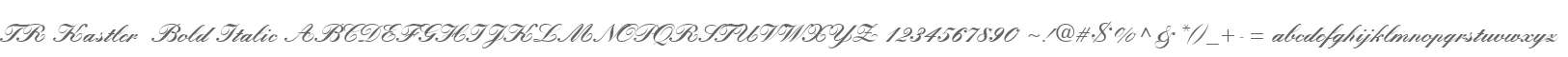 TR Kastler  Bold Italic