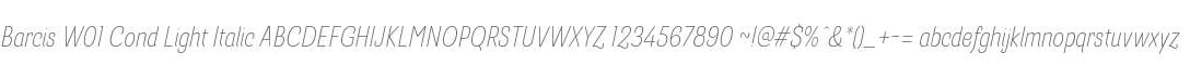 Barcis W01 Cond Light Italic