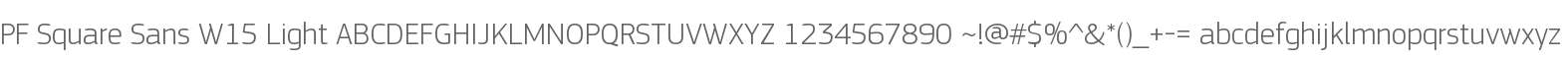 PF Square Sans W15 Light