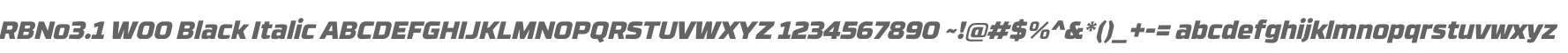RBNo3.1 W00 Black Italic