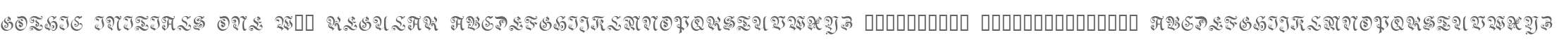 Gothic Initials One W90 Regular