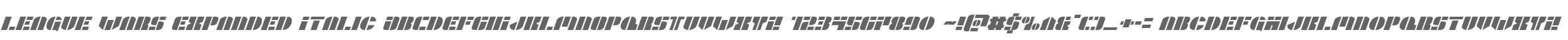 League Wars Expanded Italic