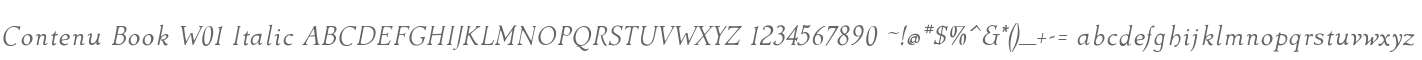 Contenu Book W01 Italic