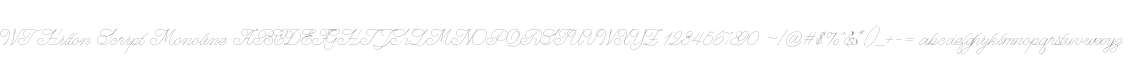WT Hilton Script Monoline