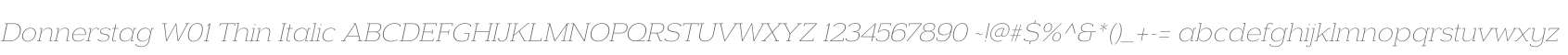 Donnerstag W01 Thin Italic