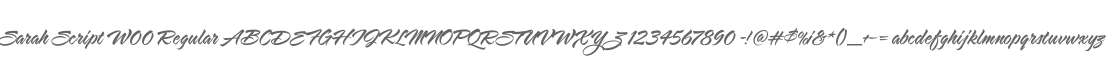 Sarah Script W00 Regular
