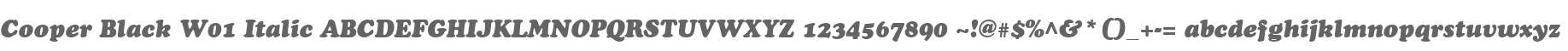 Cooper Black W01 Italic