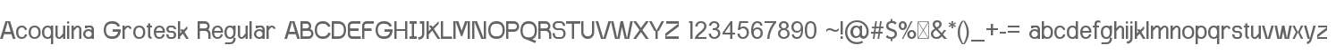 Acoquina Grotesk